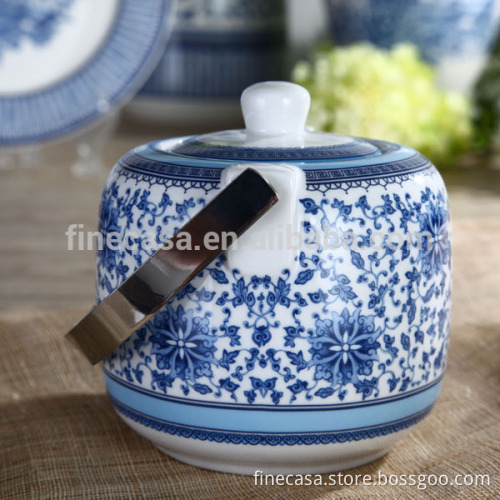 850CC Elegant New Bone China Chinese Tea Pot of Blue in China